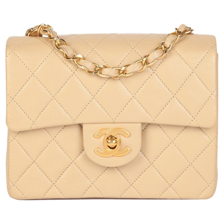 Vintage Chanel Beige Lambskin Timeless Matelasse Chain Shoulder Bag 43 –  KimmieBBags LLC