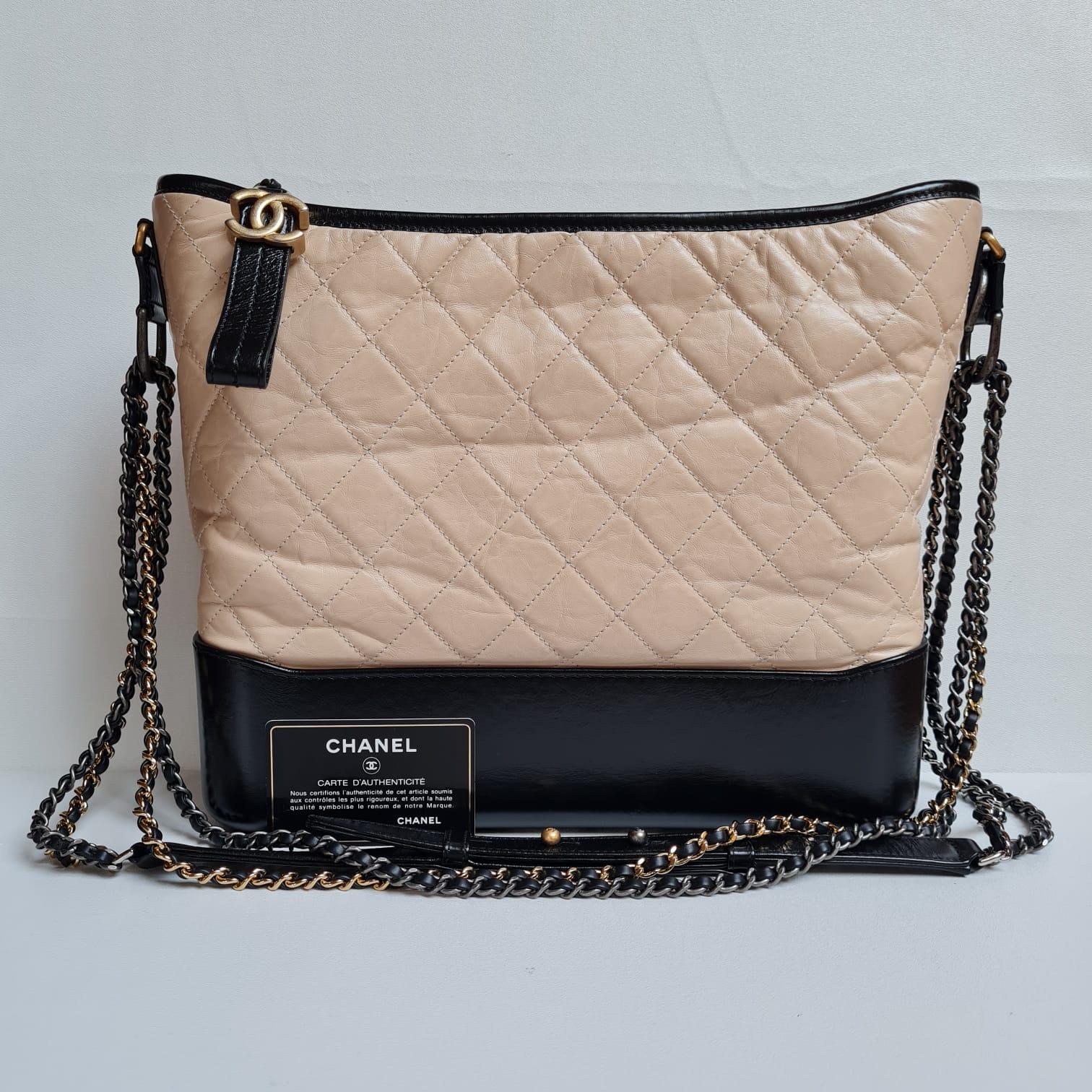 Chanel Beige Quilted Large Gabrielle Bag For Sale 10