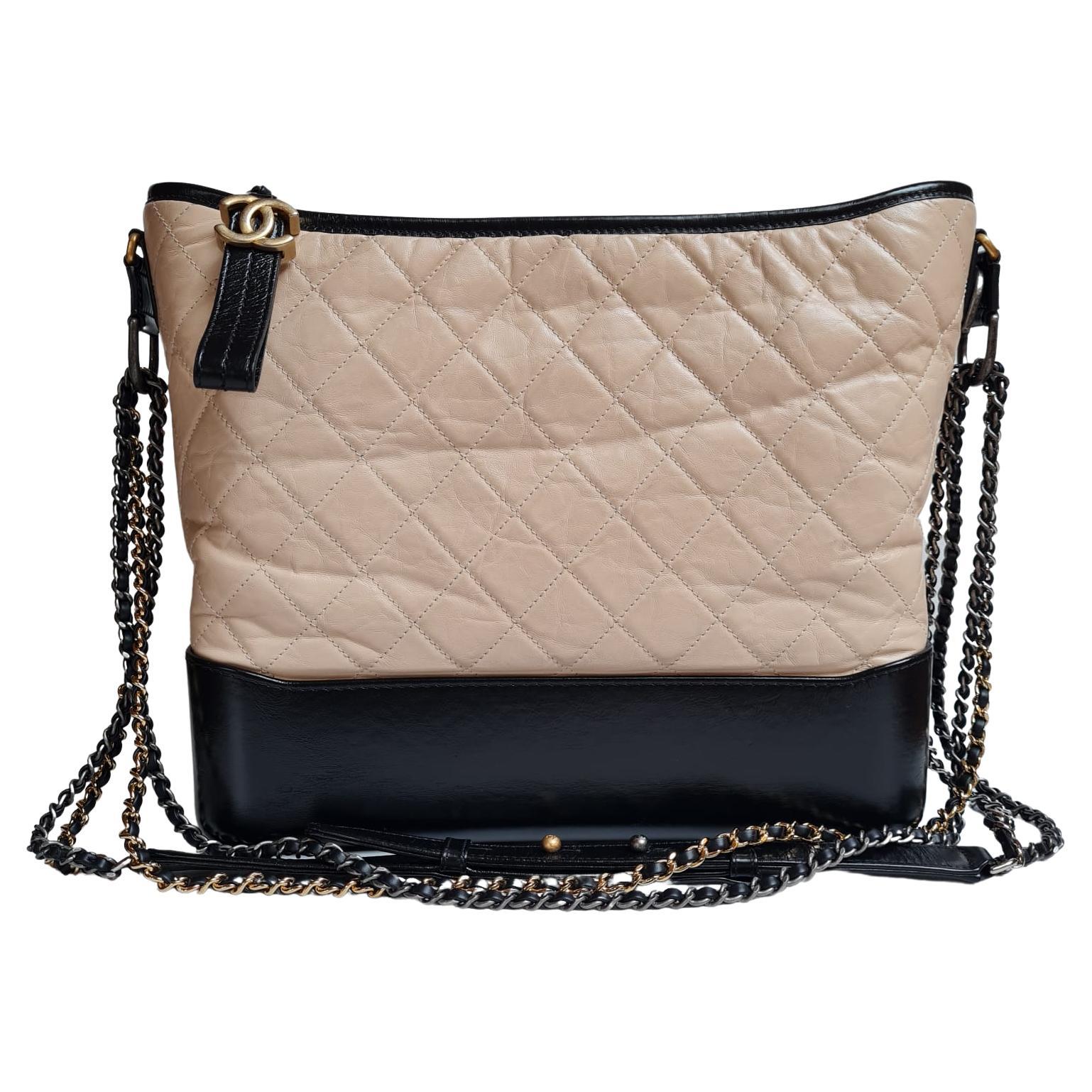 Chanel Beige Quilted Large Gabrielle Bag For Sale