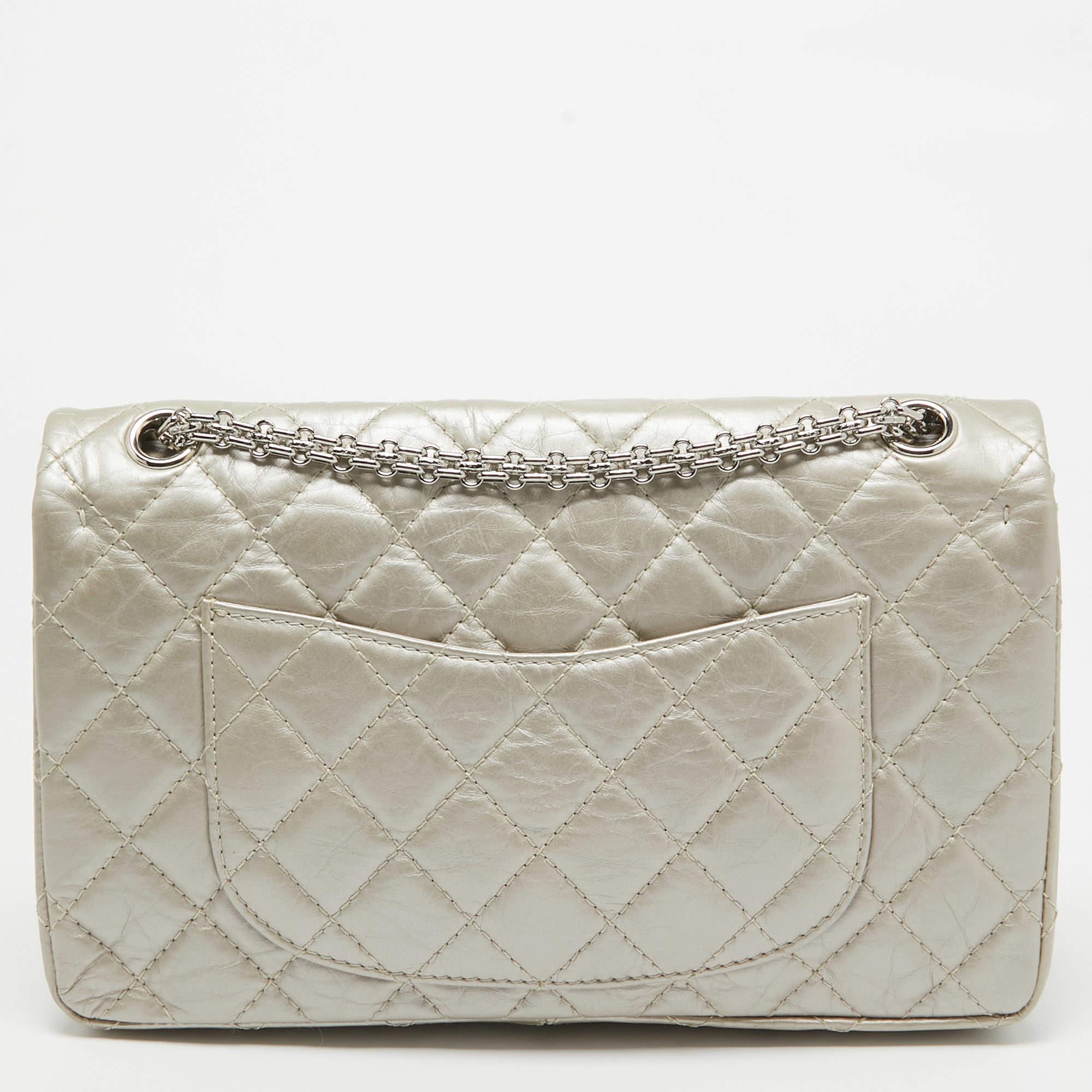 Women's Chanel Beige Quilted Leather 226 Classic Reissue 2.55 Flap Bag