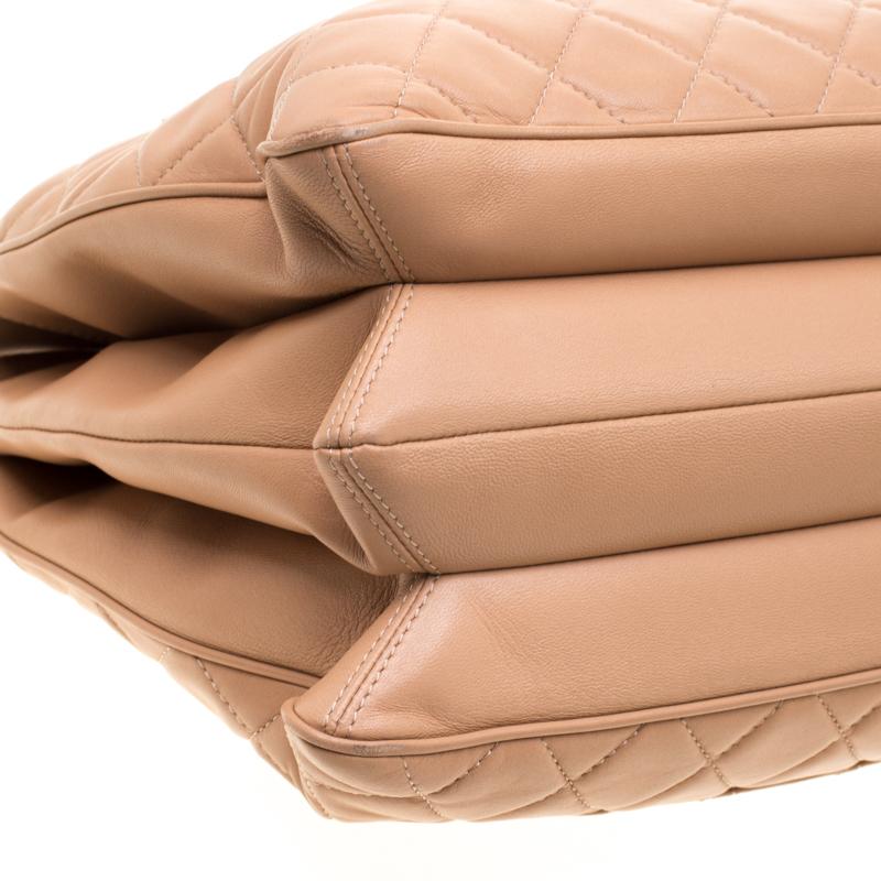 Chanel Beige Quilted Leather 3 Bag Shoulder Bag 5