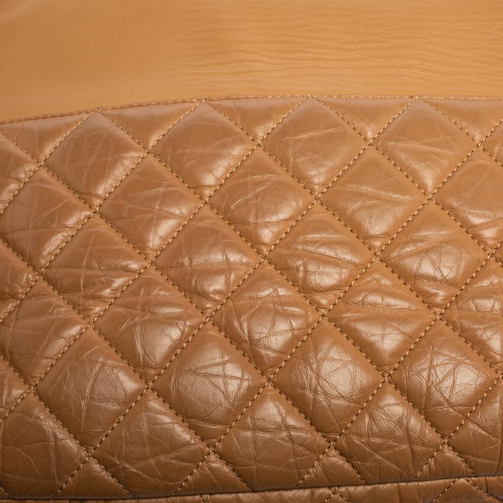 Chanel Beige Quilted Leather And Leather Jumbo Easy Flap Bag 5