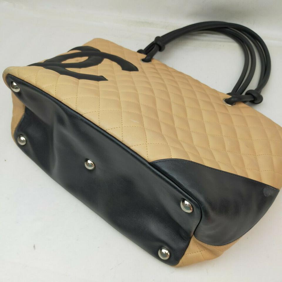 Chanel Beige Quilted Leather Cambon Tote Bag 863269 For Sale 2
