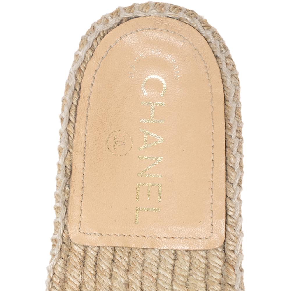 chanel open toe espadrilles