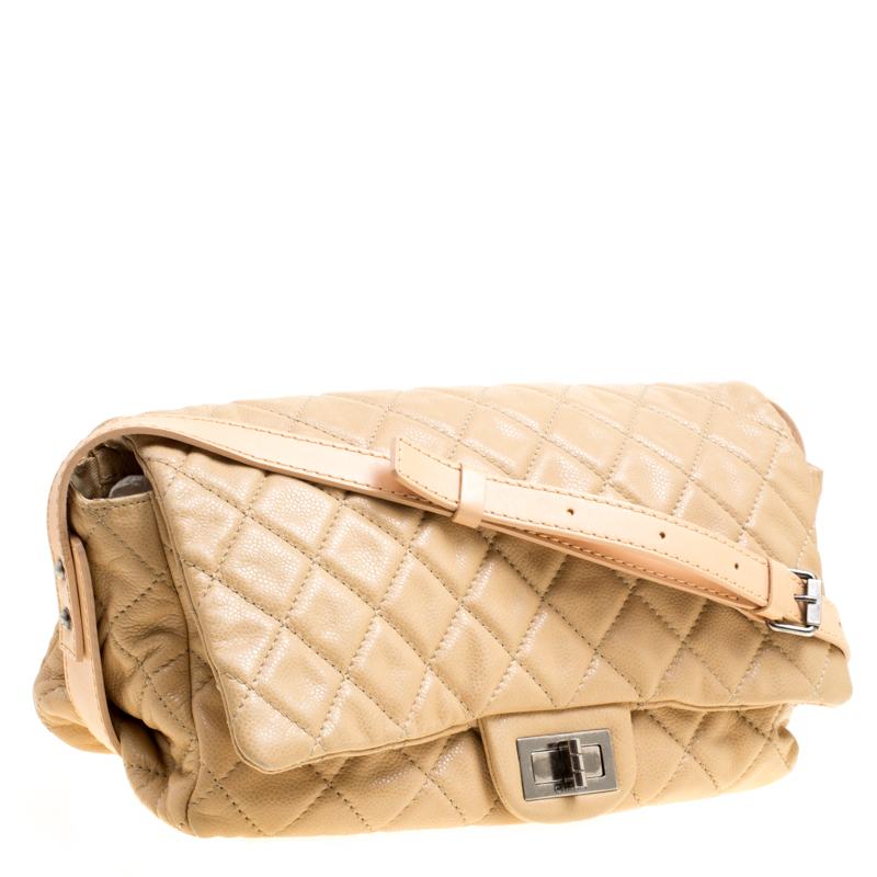 beige quilted crossbody bag