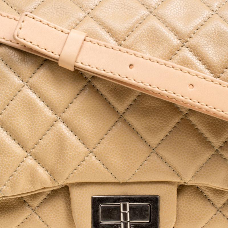 Women's Chanel Beige Quilted Leather Crossbody Bag