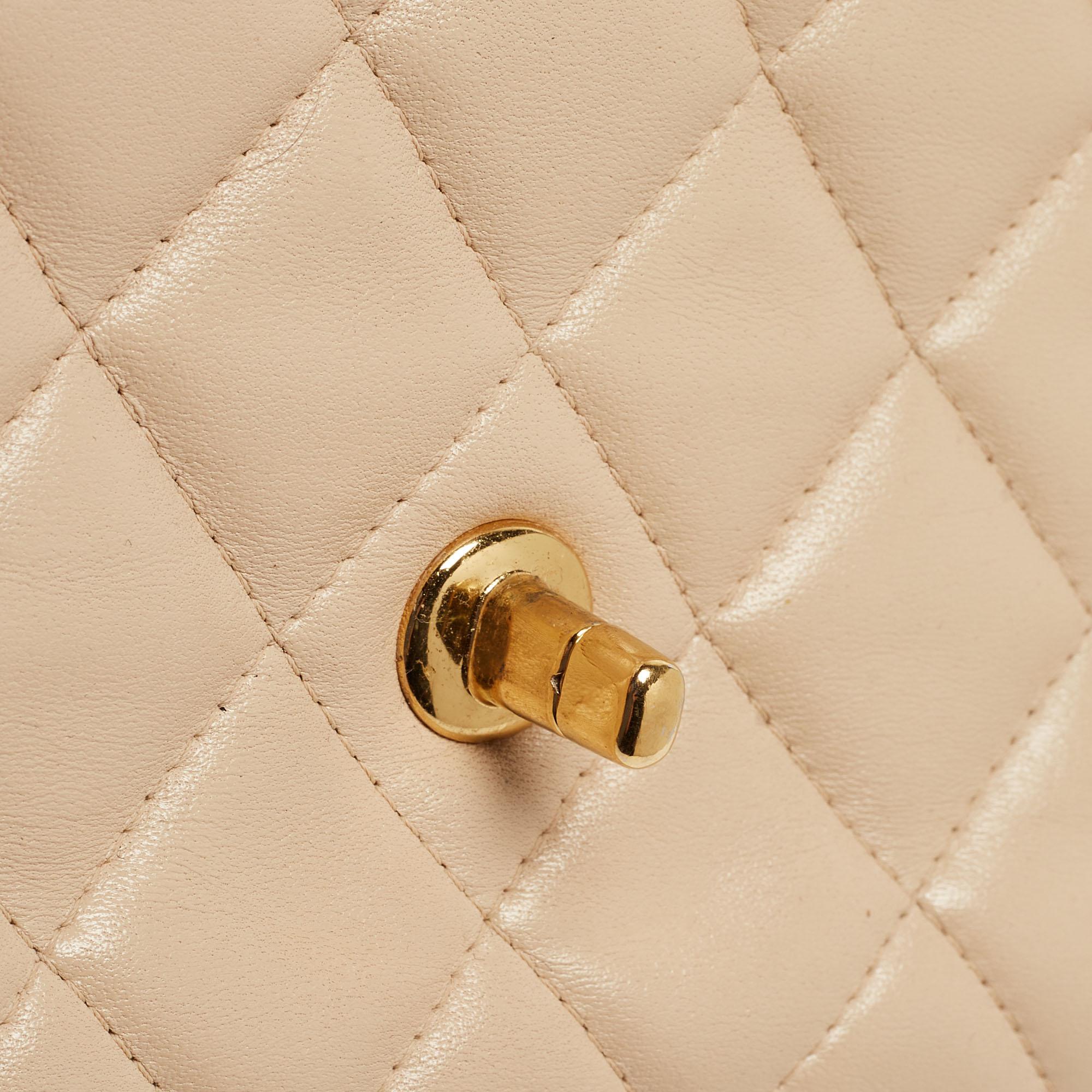Chanel Beige Quilted Leather Jumbo Classic Single Flap Bag 7