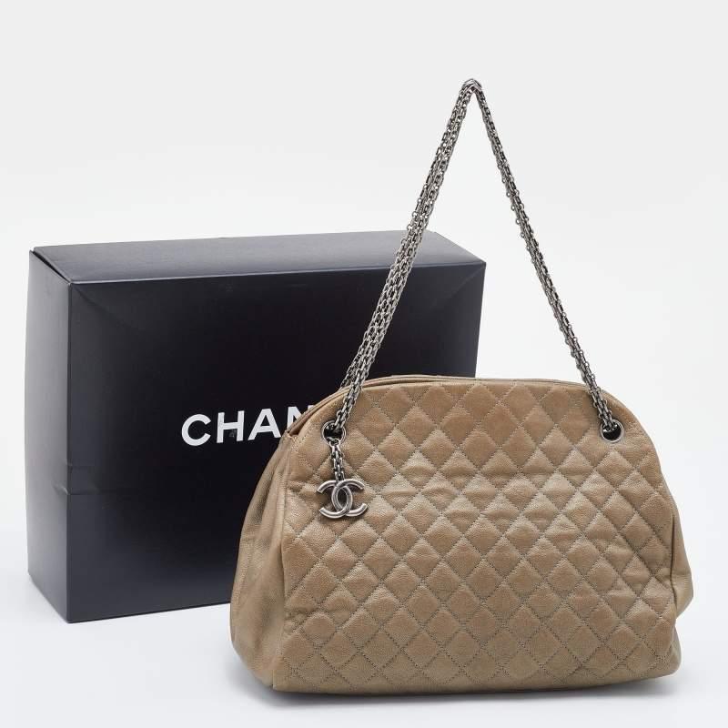Chanel Beige Quilted Leather Large Just Mademoiselle Bowler Bag 3