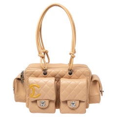 Chanel Pink Quilted Leather Ligne Cambon Reporter Bag - Yoogi's Closet