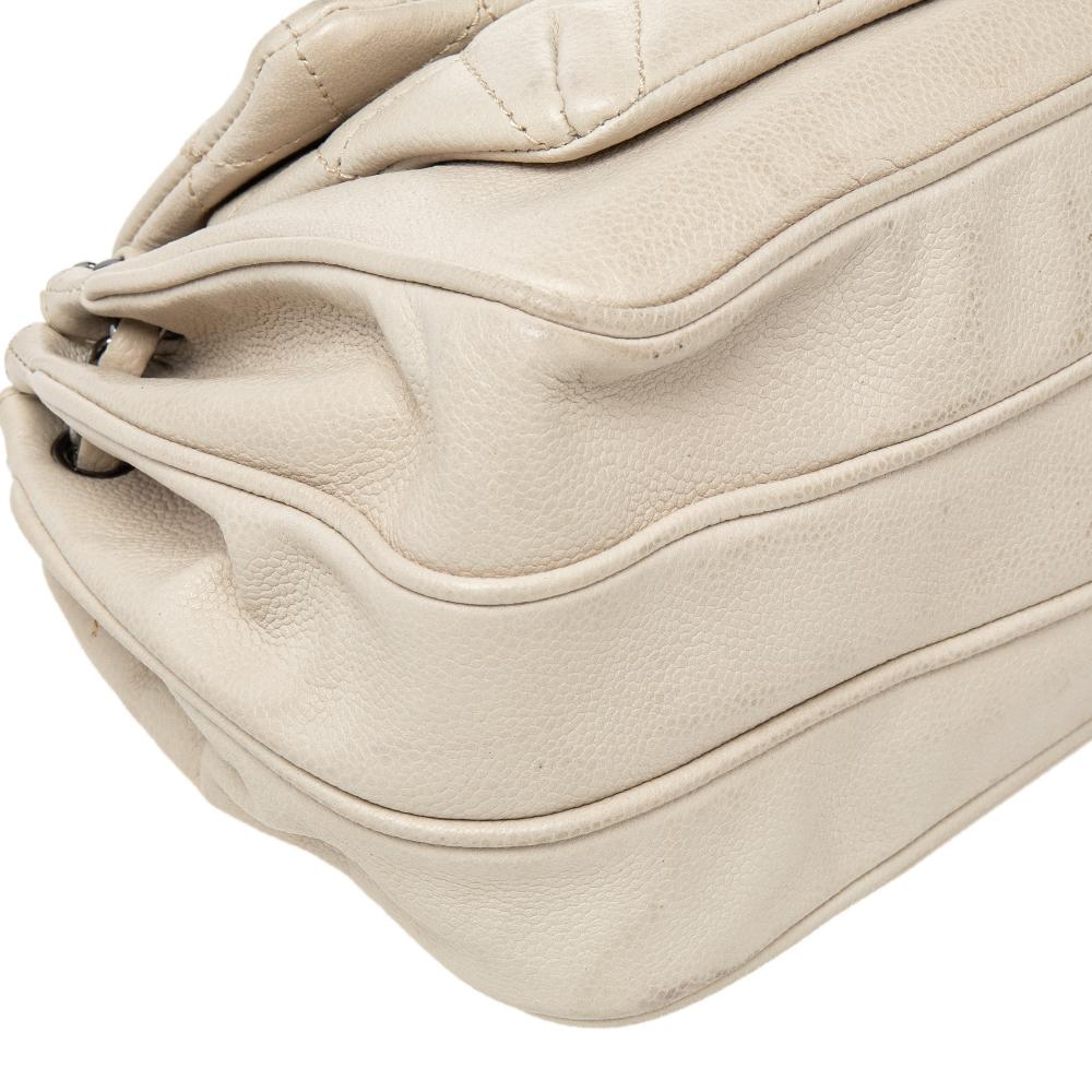 Chanel Beige Quilted Leather Mademoiselle Lock Shoulder Bag 8