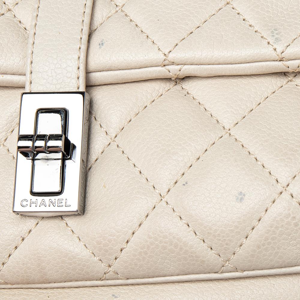 Chanel Beige Quilted Leather Mademoiselle Lock Shoulder Bag 2