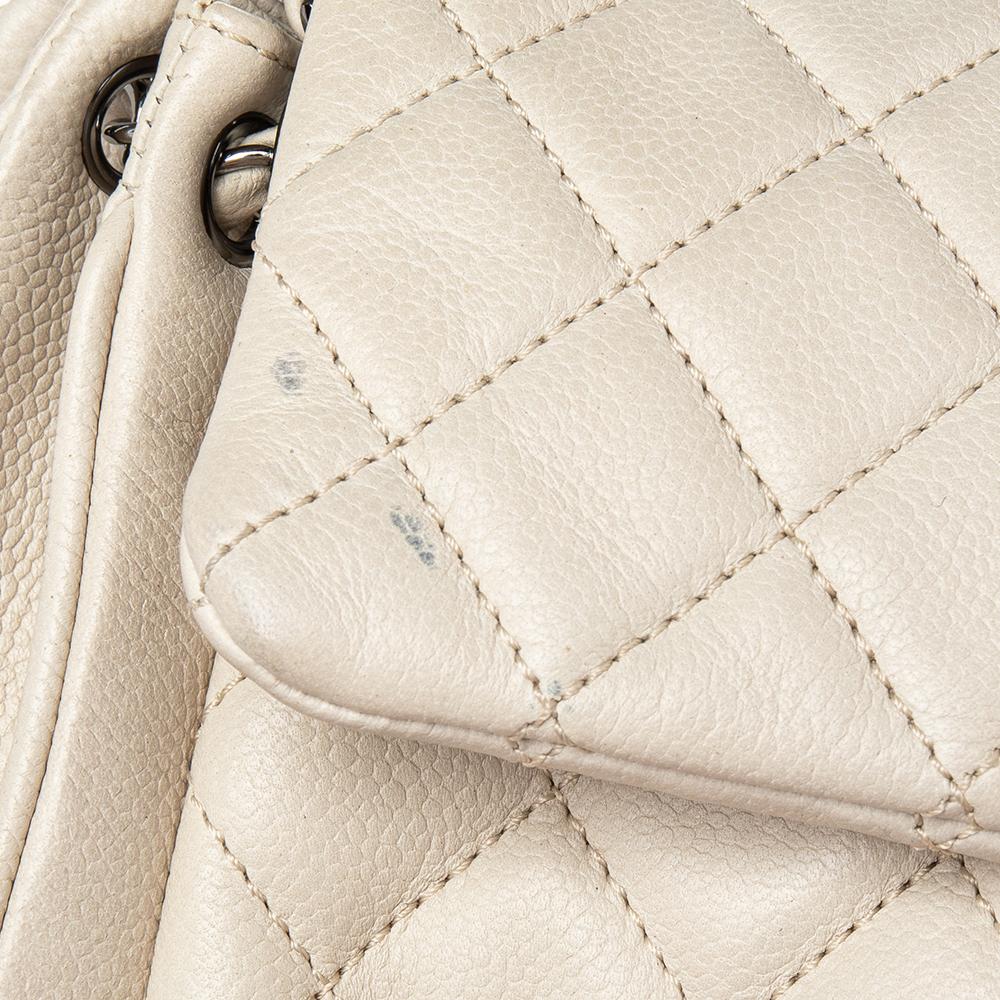 Chanel Beige Quilted Leather Mademoiselle Lock Shoulder Bag 4
