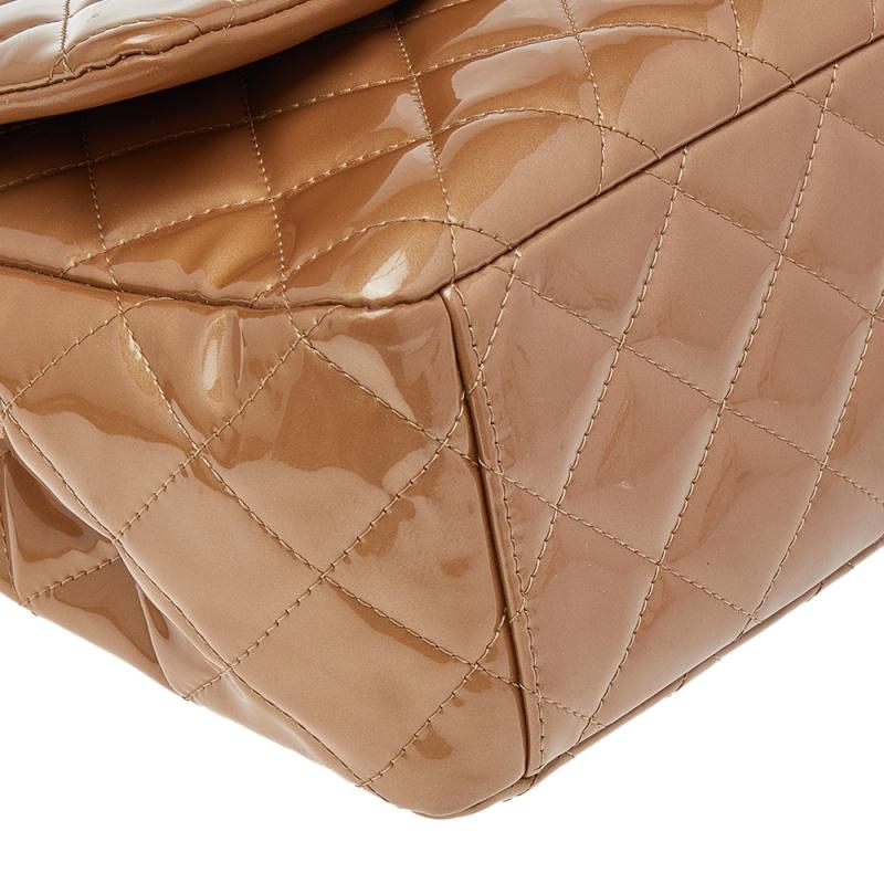Chanel Beige Quilted Leather Maxi Classic Double Flap Bag 1