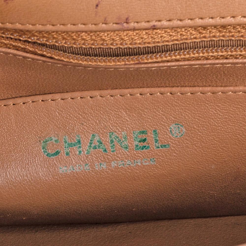 Chanel beige gestepptes Leder New Mini Classic Flap Bag 1