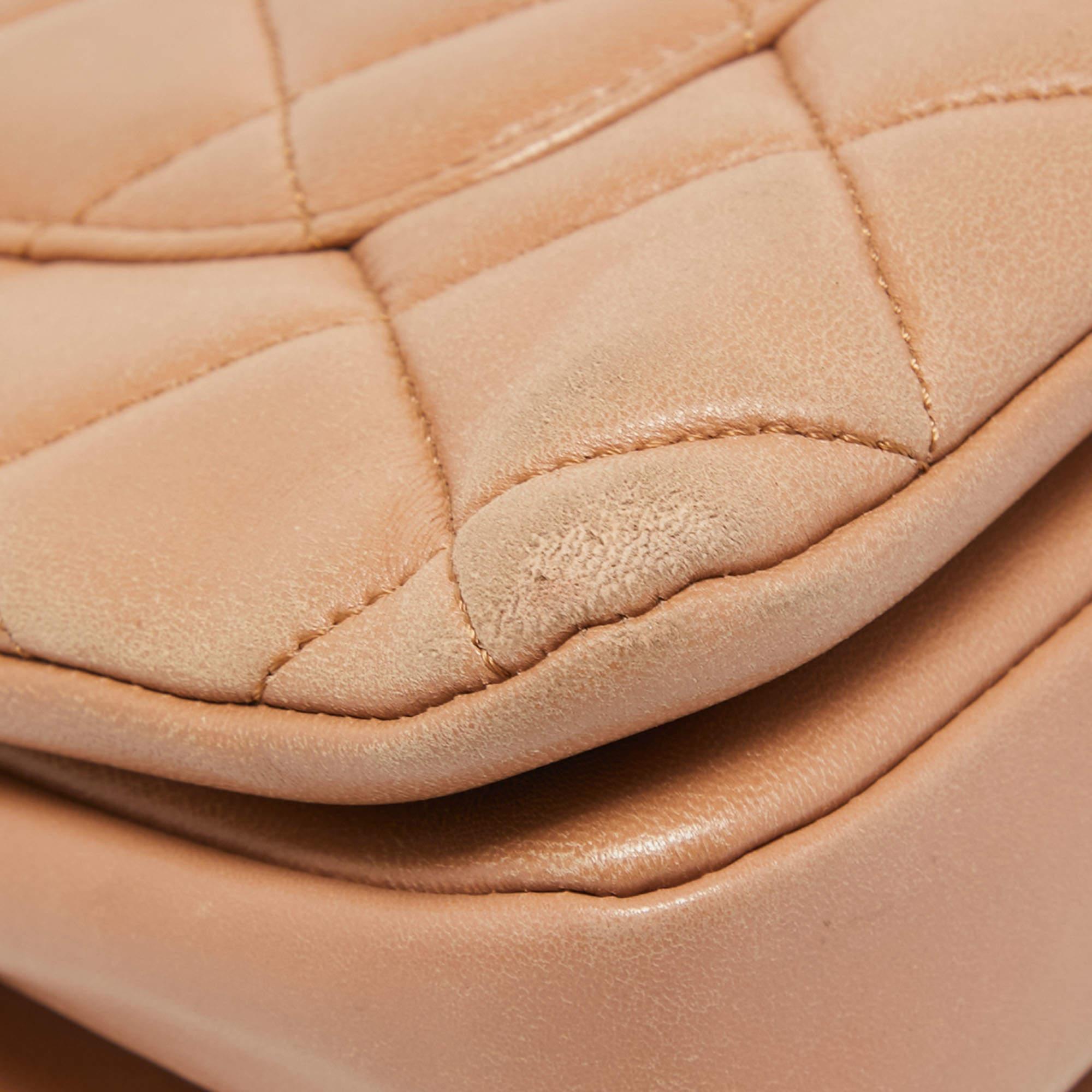 Chanel Beige Quilted Leather Small Trendy CC Flap Top Handle Bag 9