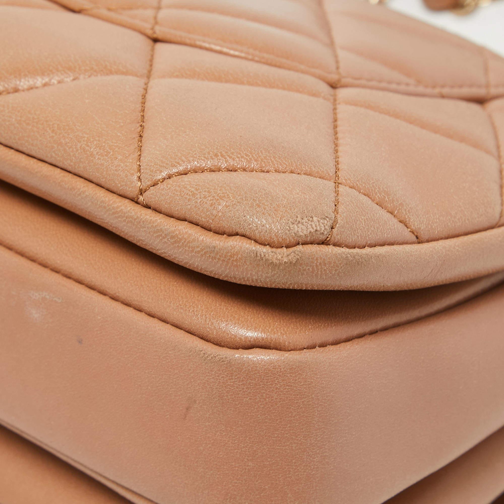 Chanel Beige Quilted Leather Small Trendy CC Flap Top Handle Bag 10