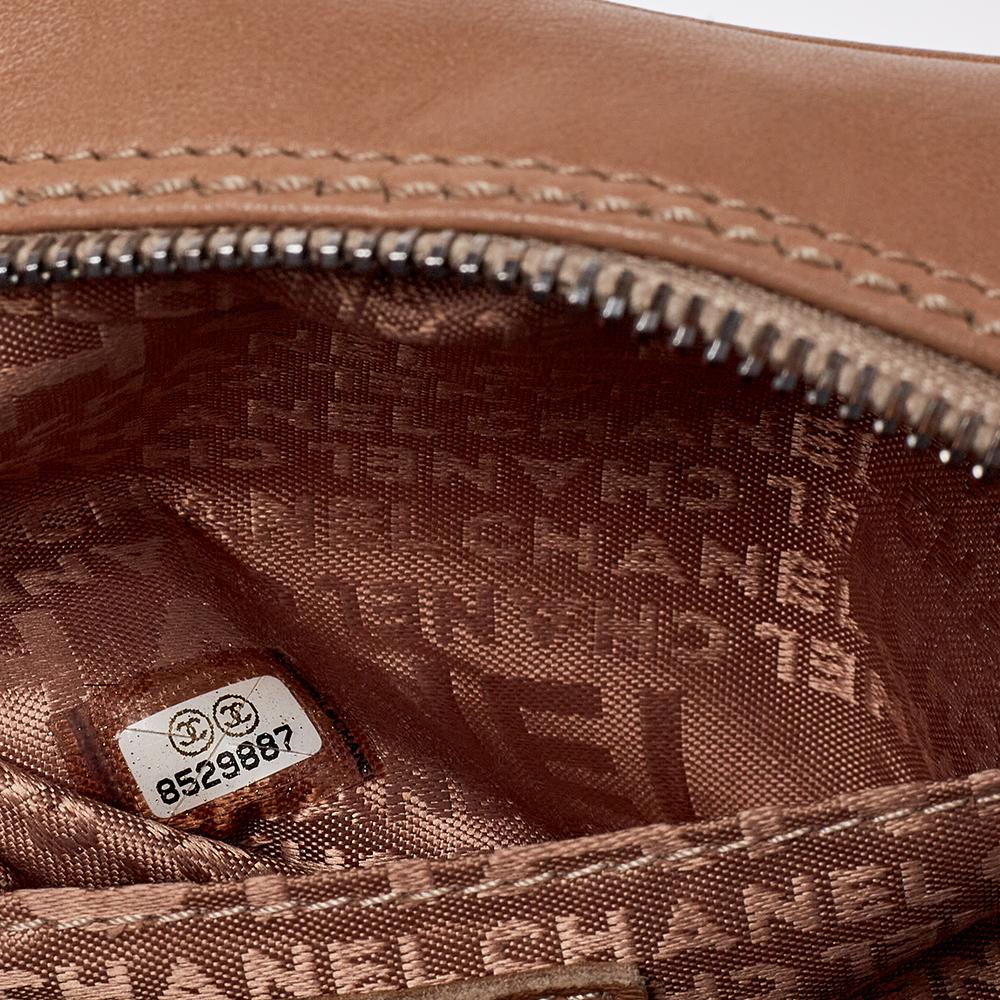 Chanel Beige Quilted Leather Tassel Shoulder Bag 7