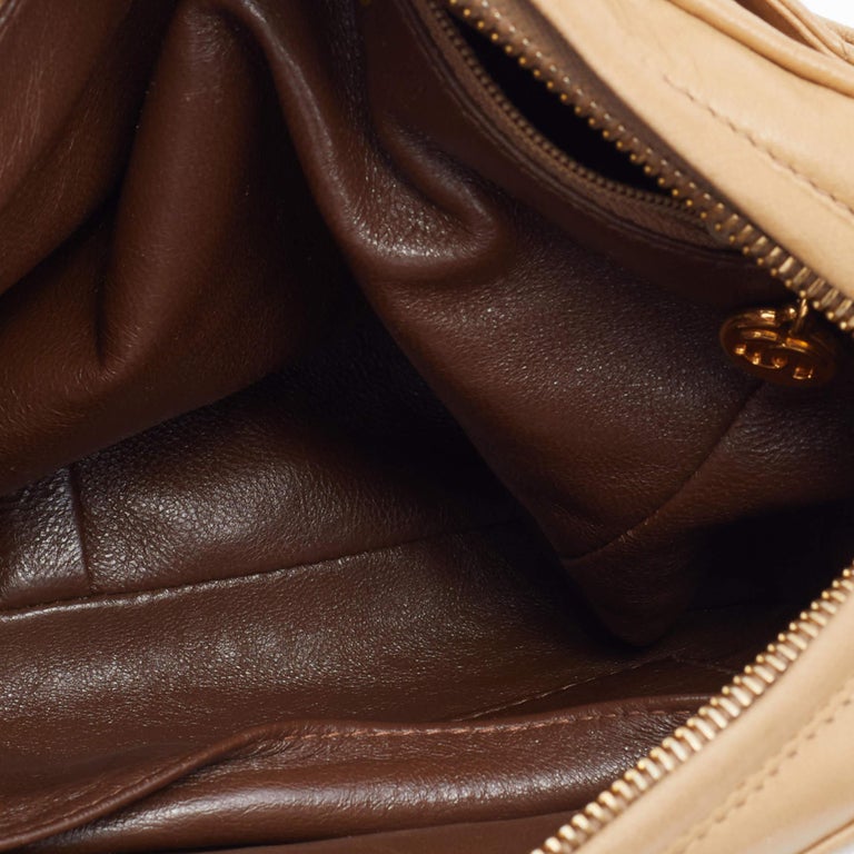 Chanel Beige Quilted Leather Vintage Camera Bag For Sale at 1stDibs