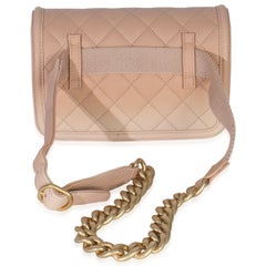Chanel Beige Quilted Ombre Caviar Small Sunset On The Sea Belt Bag