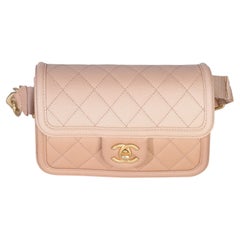 Chanel Beige Quilted Ombre Caviar Small Sunset On The Sea Belt Bag