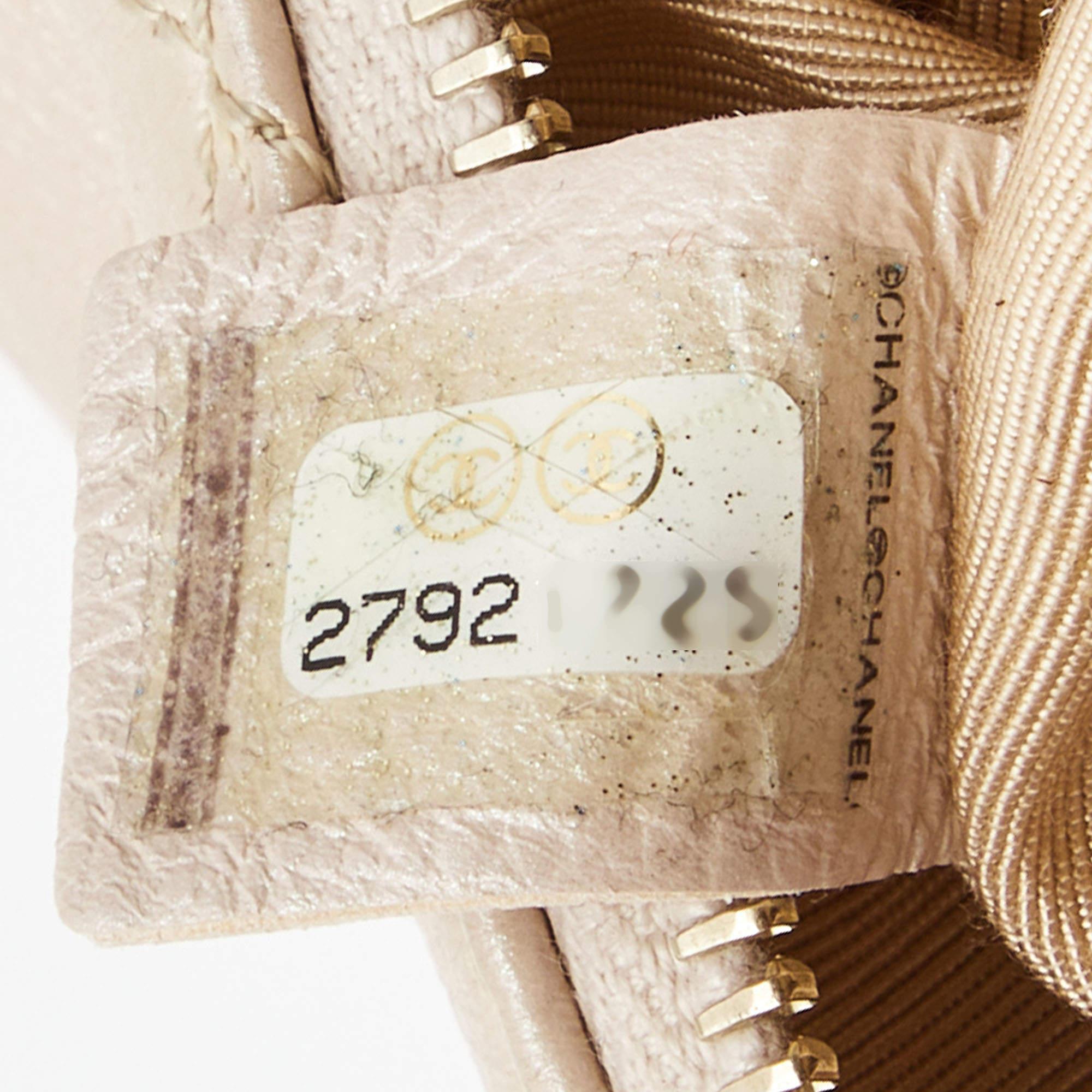 Chanel Beige Quilted Shimmer Leather Fanny Pack Waistbelt Bag 3
