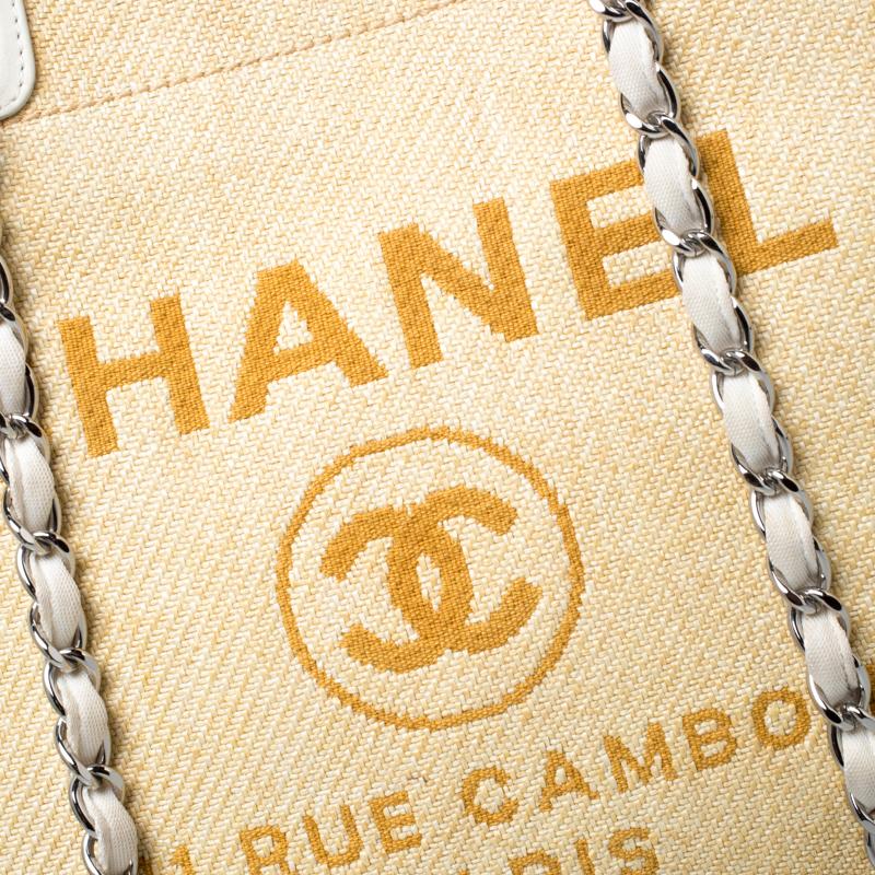 Chanel Beige Raffia Large Deauville Tote 4