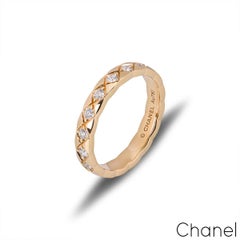 Chanel Beige / Rose Gold Coco Crush Ring J11786