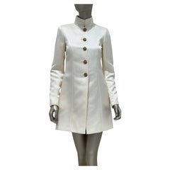 Chanel Beige Silk Coat Jacket - FR36/S