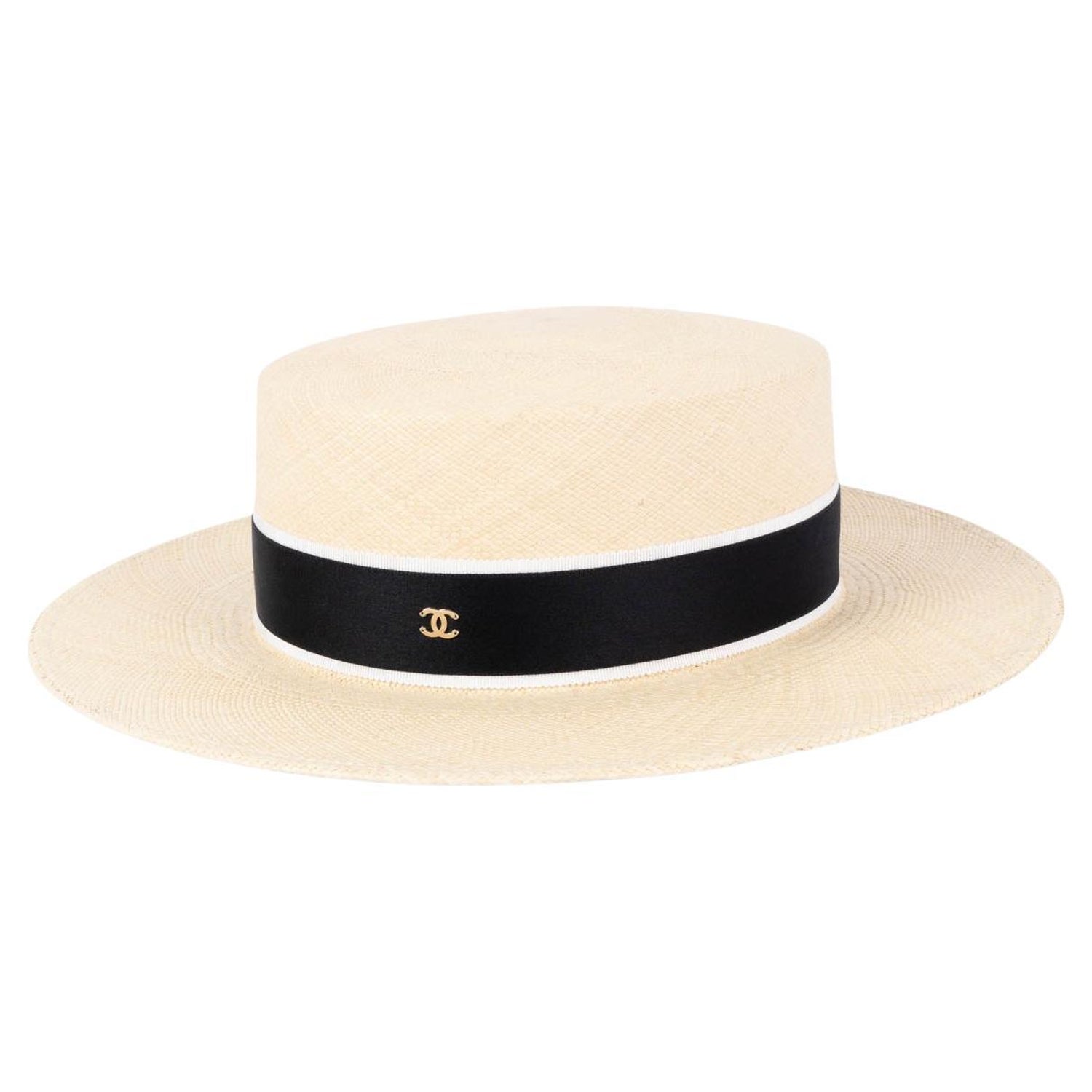 Chanel Boater Hat - For Sale on 1stDibs