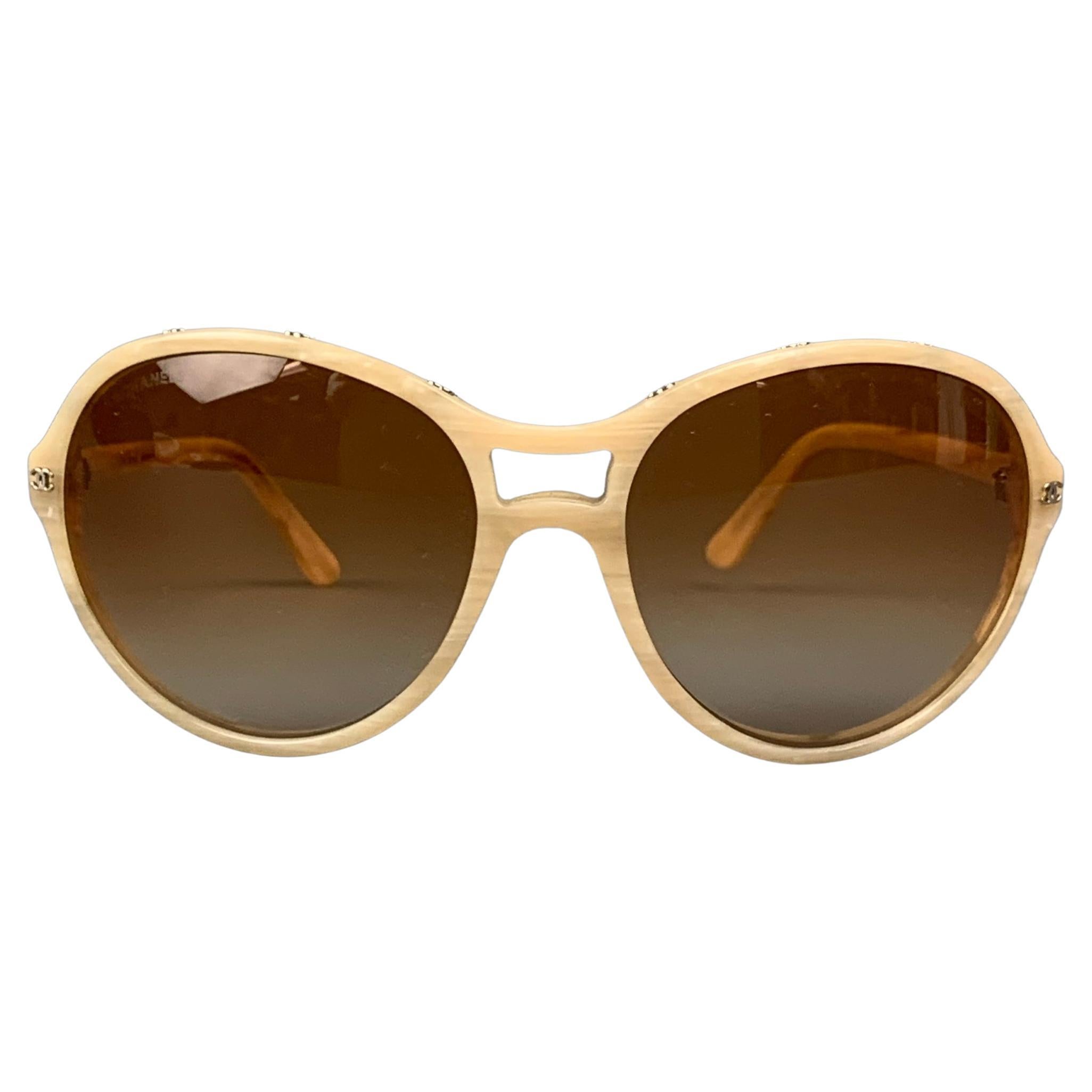 Chanel Most Wanted Sunglasses Round Paris Logo Vintage Black CC Logo