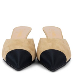 CHANEL beige suede 2016 16A ROME Mules Pumps Shoes 41
