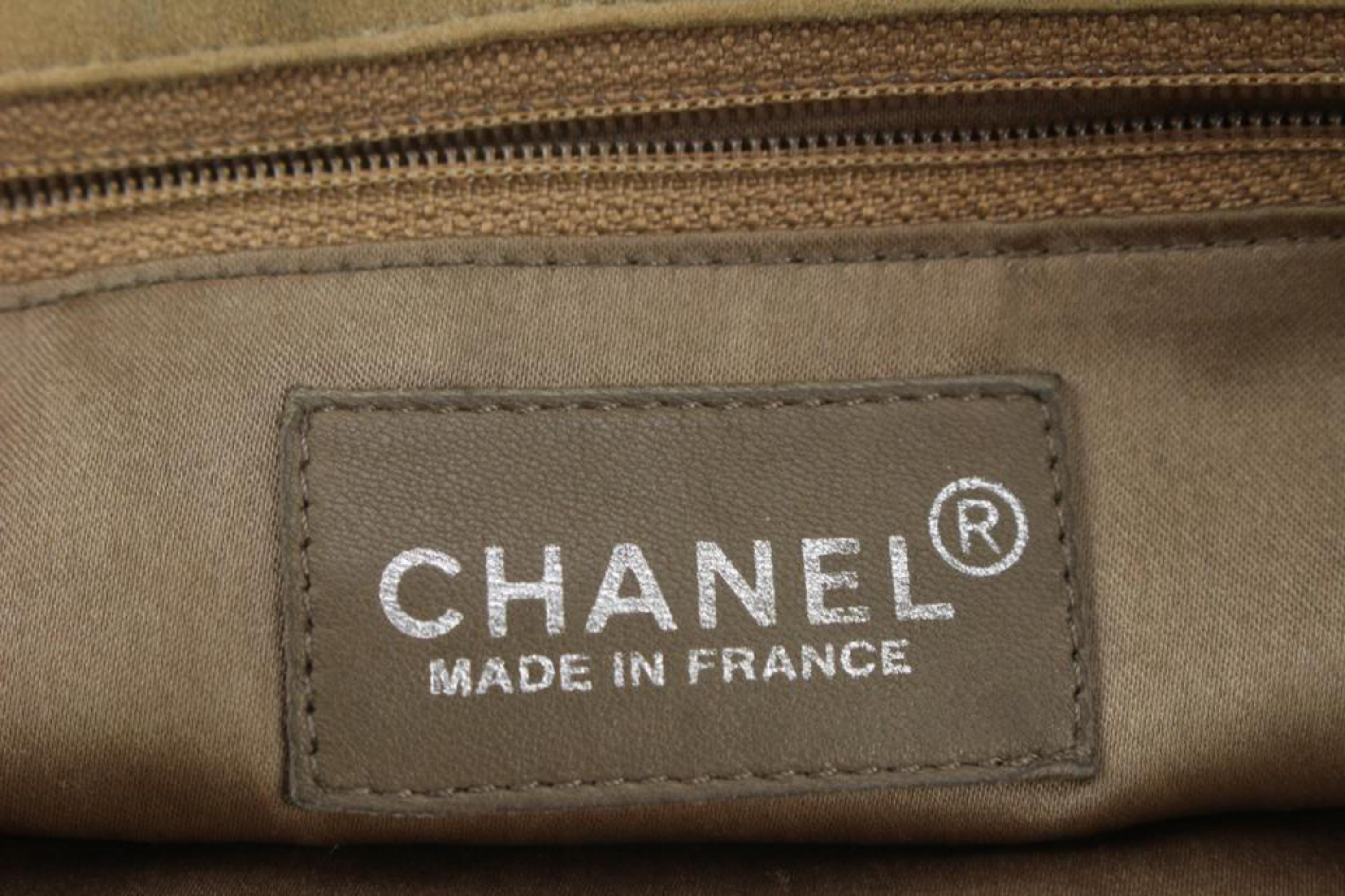 Chanel Beige Suede Patchwork Tote Bag 1130c11 For Sale 5