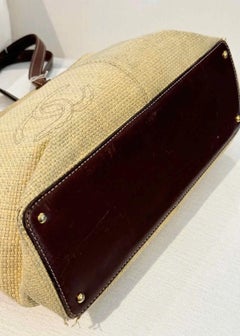 Chanel Beige Summer Raffia CC Tote Bag