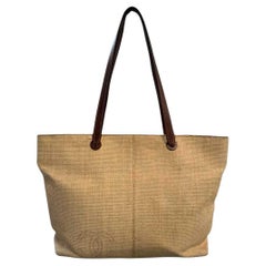 Chanel Beige Summer Raffia CC Tote Bag