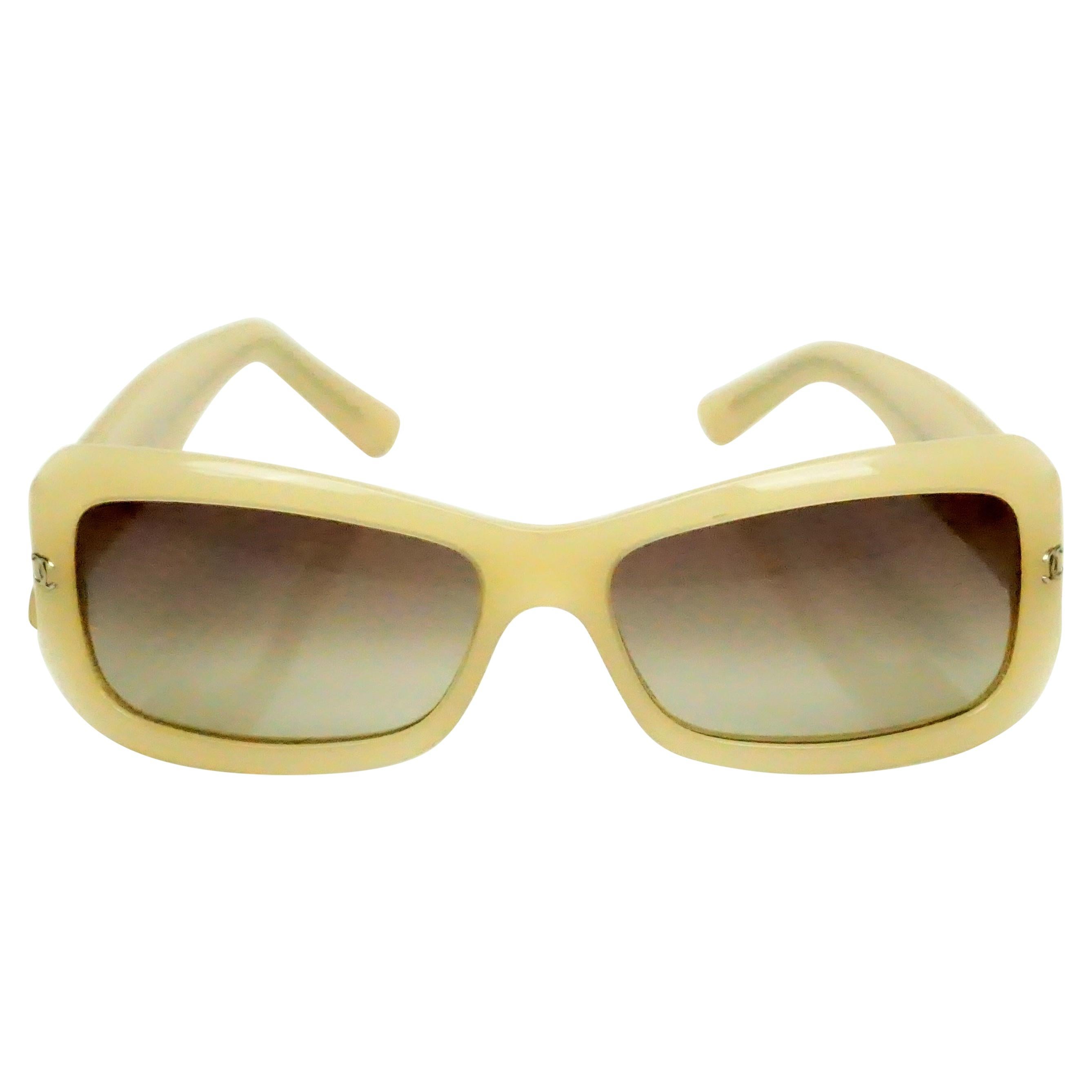 Chanel Gold/Brown Gradient 4234-H Round Sunglasses For Sale at