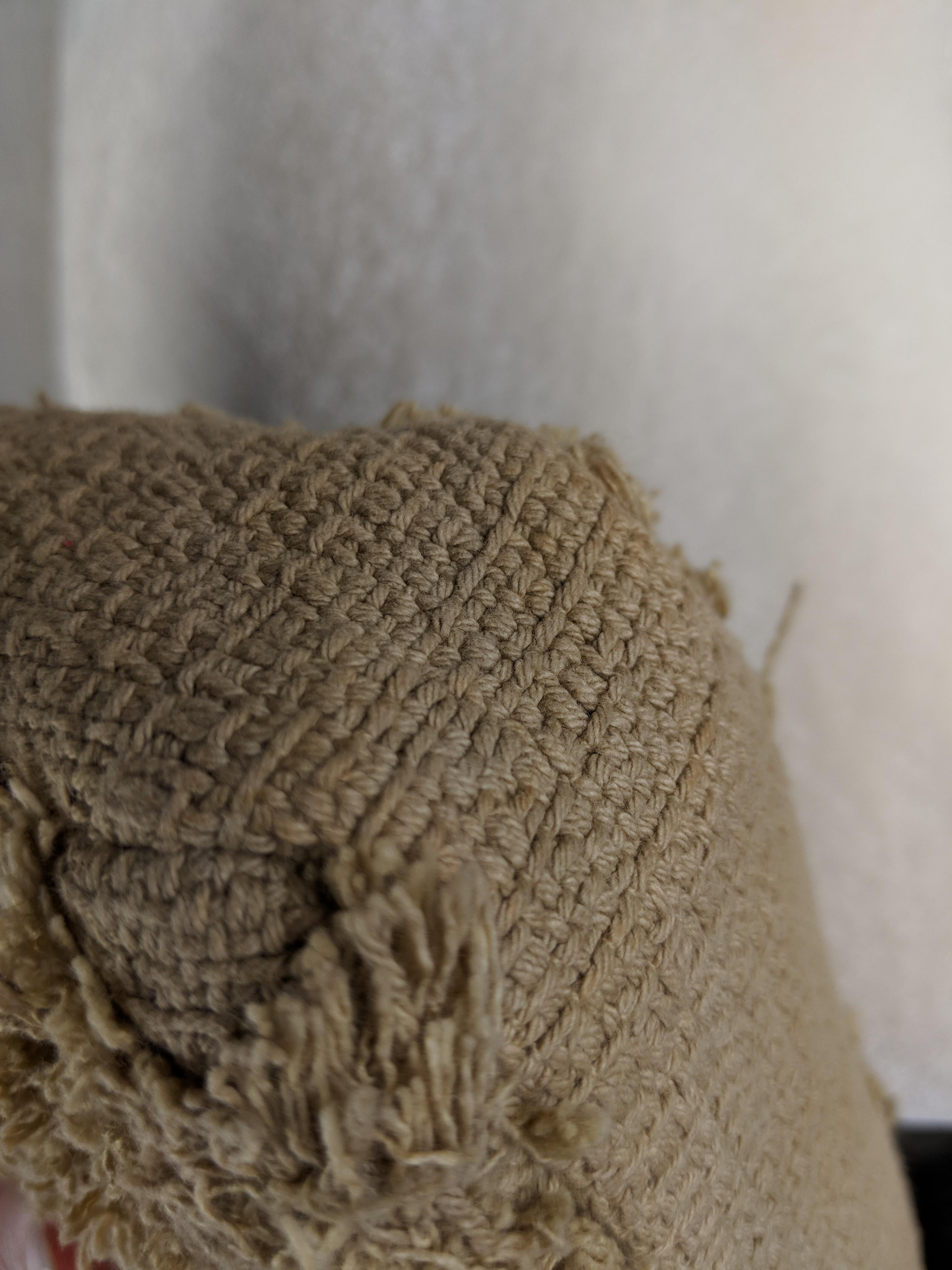 Chanel Beige Tweed Fringe Organic Crochet Nature Small Shoulder Bag For Sale 7