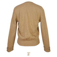 Chanel Beige Vintage Cashmere Cardigan Sweater