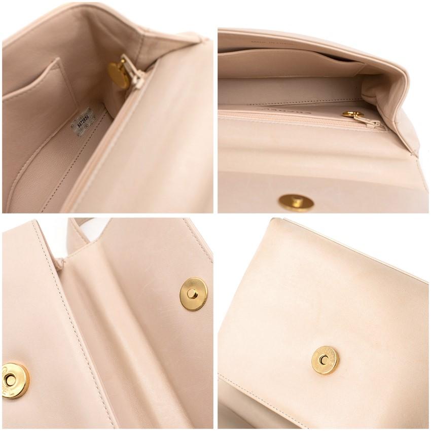 Chanel Beige Vintage Sculpted Gold Camellia Mini Flap Bag	 4