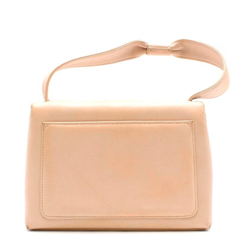 Orange Chanel Beige Vintage Sculpted Gold Camellia Mini Flap Bag	