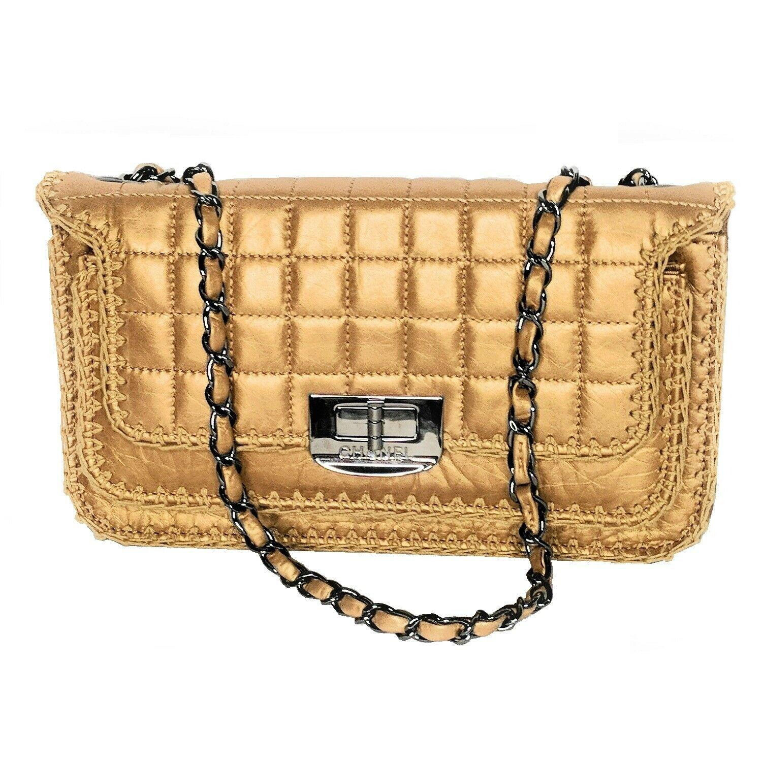 Chanel Small Gold Reissue Classic Small Medium Flap Bag In Good Condition For Sale In Miami, FL