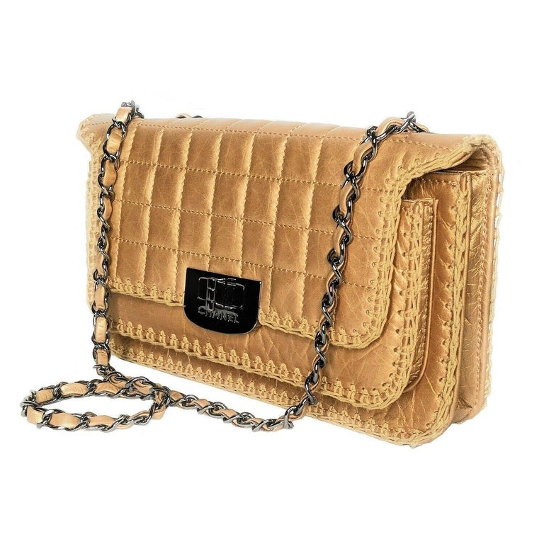Chanel Whipstitch Flap Bag - Gold Shoulder Bags, Handbags