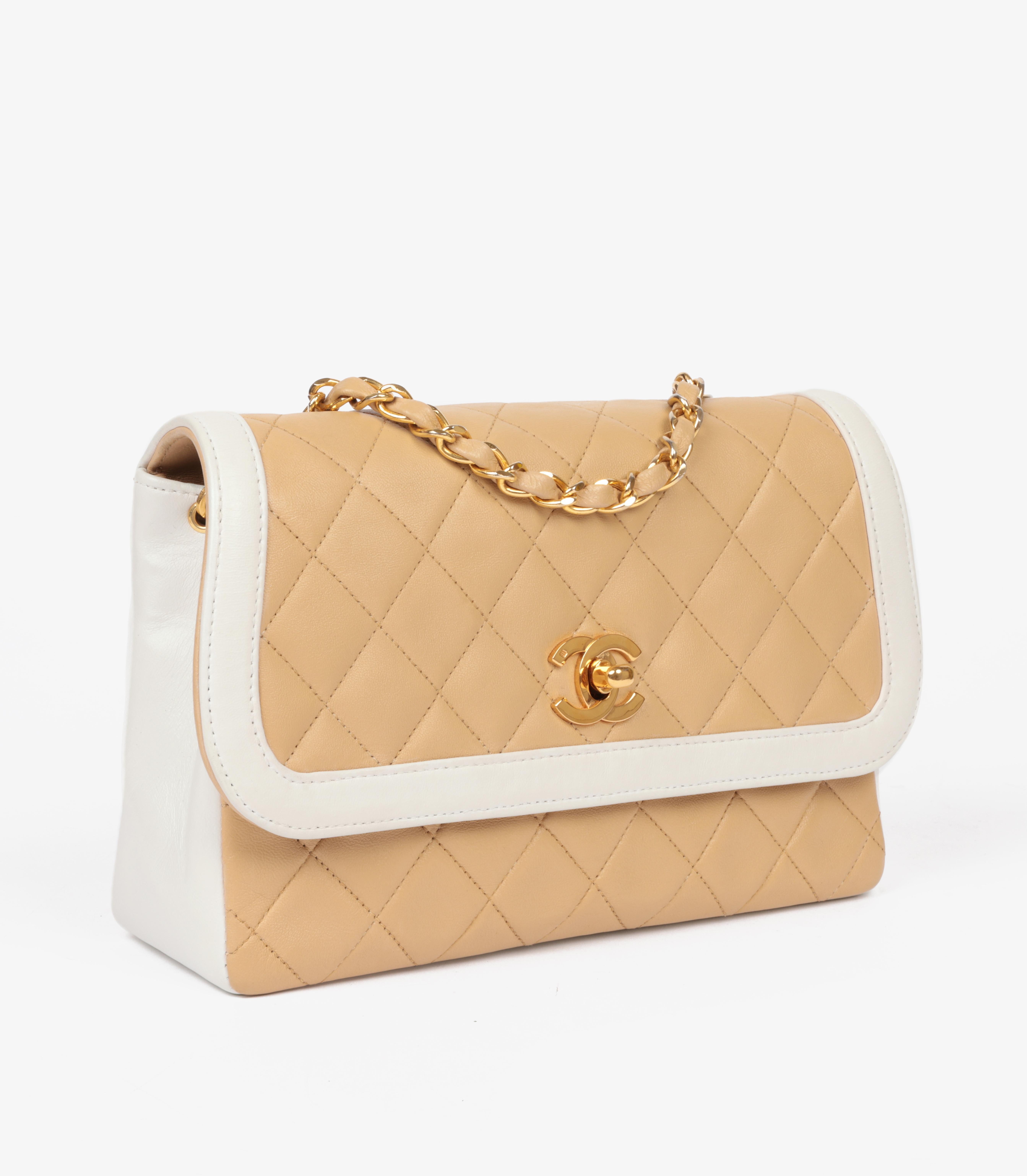 Chanel Beige & White Quilted Lambskin Vintage Small Classic Single Flap Bag with Wallet

Product Details
Xupes Ref: HB5743
Brand: Chanel
Model: Small Classic Single Flap Bag
Type: Shoulder, Crossbody
Serial Number: 1497039
Age: 1990
Accompanied By: