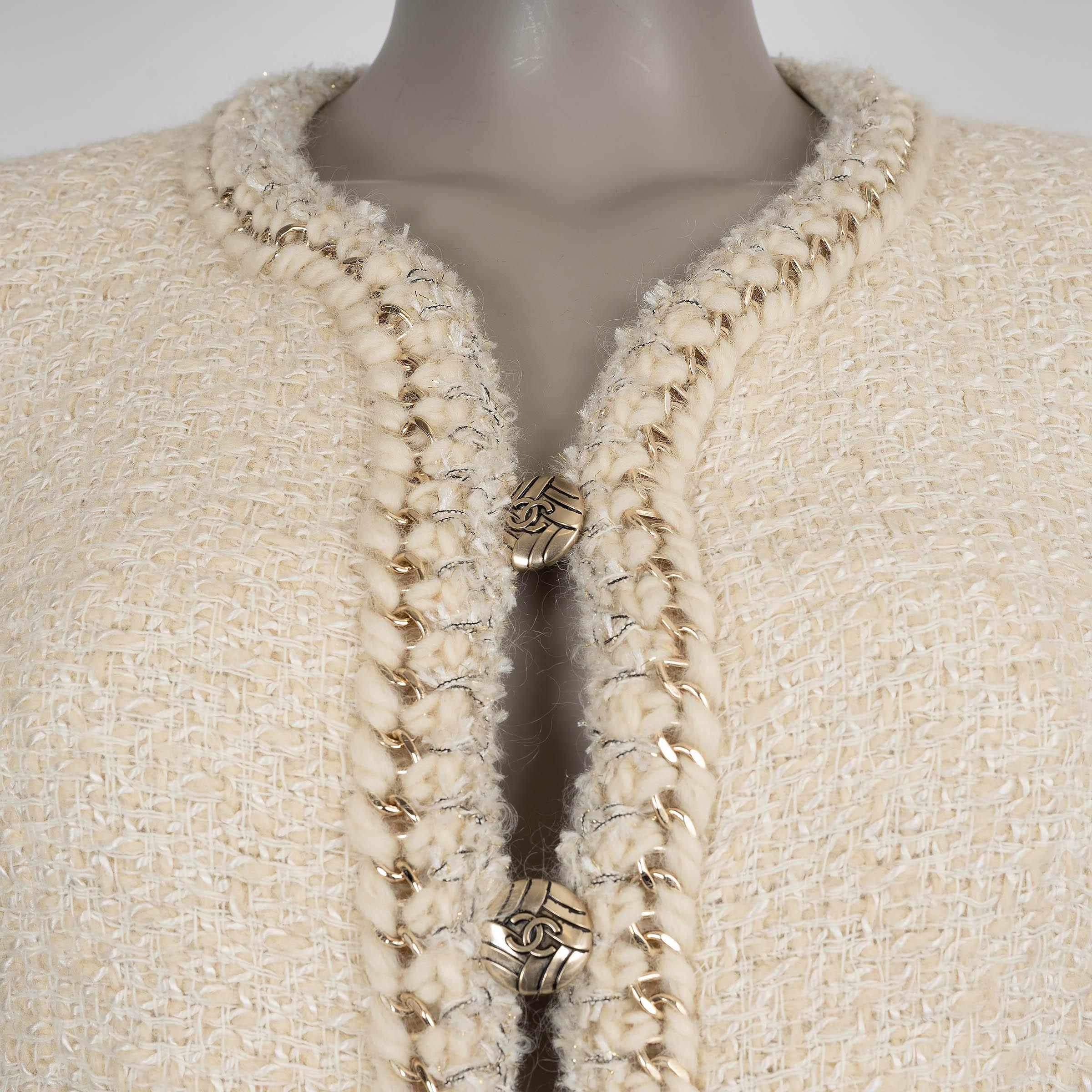 CHANEL 11A BYCANCE BRAID TRIM TWEED Jacket 38 S en vente 1