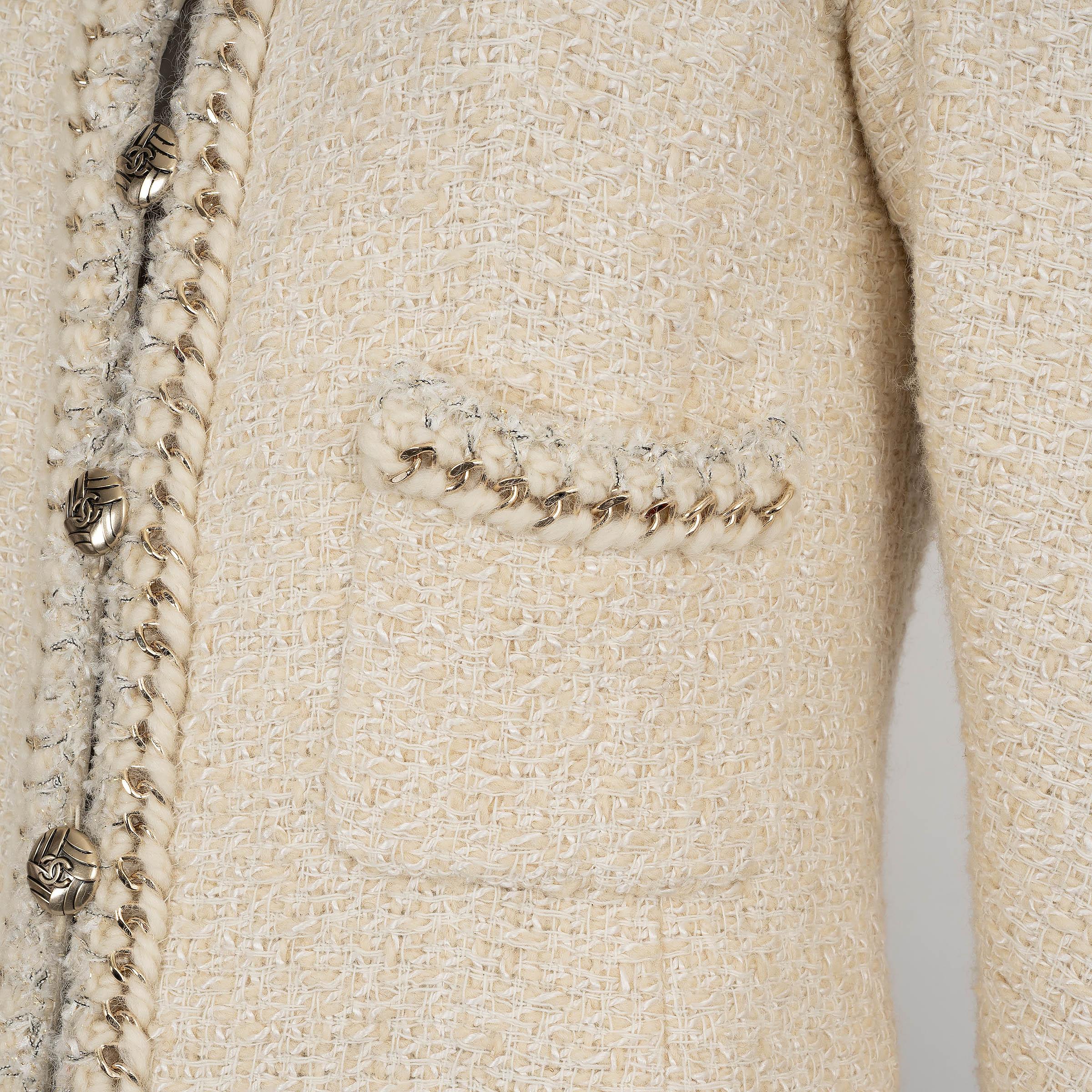 CHANEL 11A BYCANCE BRAID TRIM TWEED Jacket 38 S en vente 2