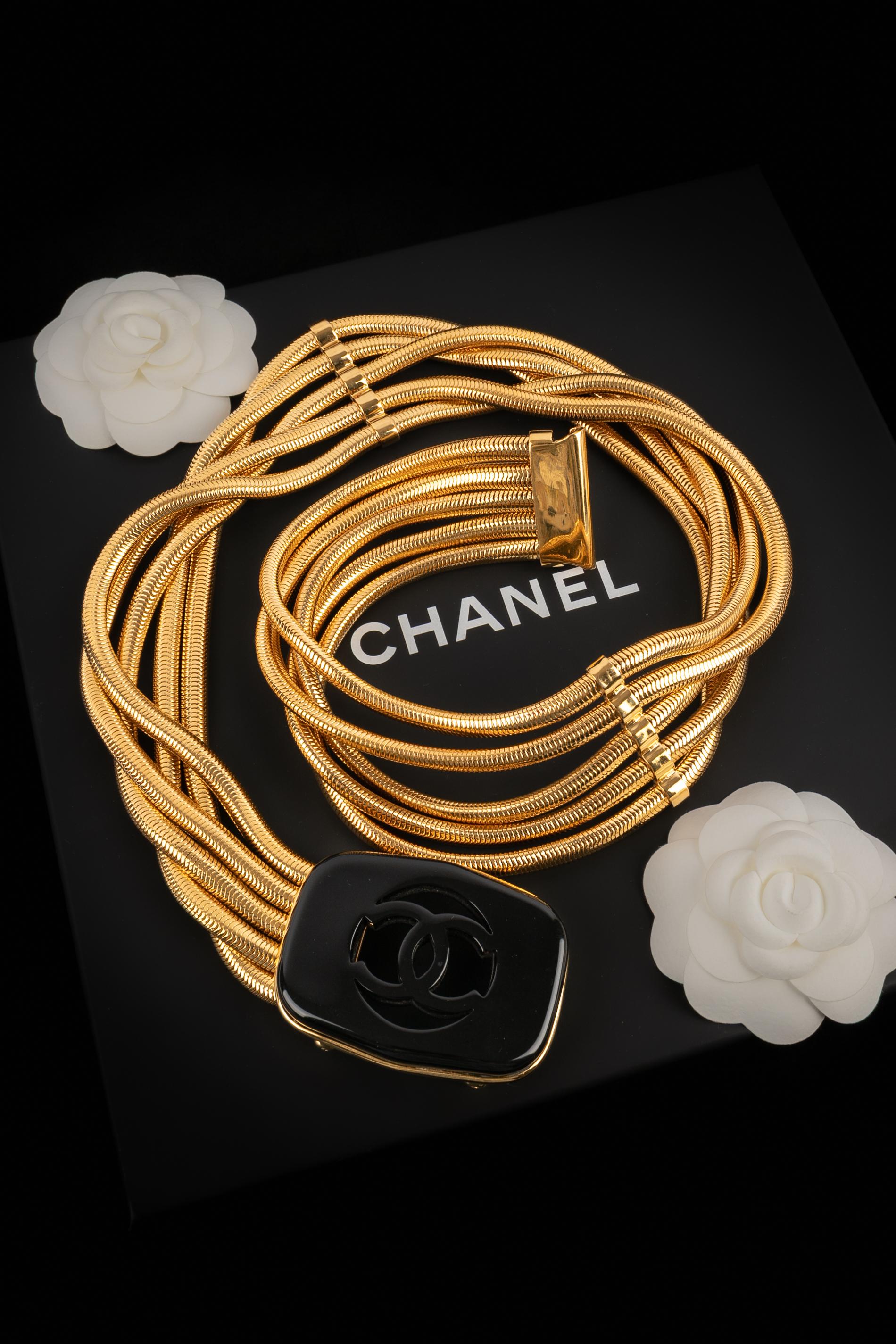 Black Chanel belt 1997 For Sale