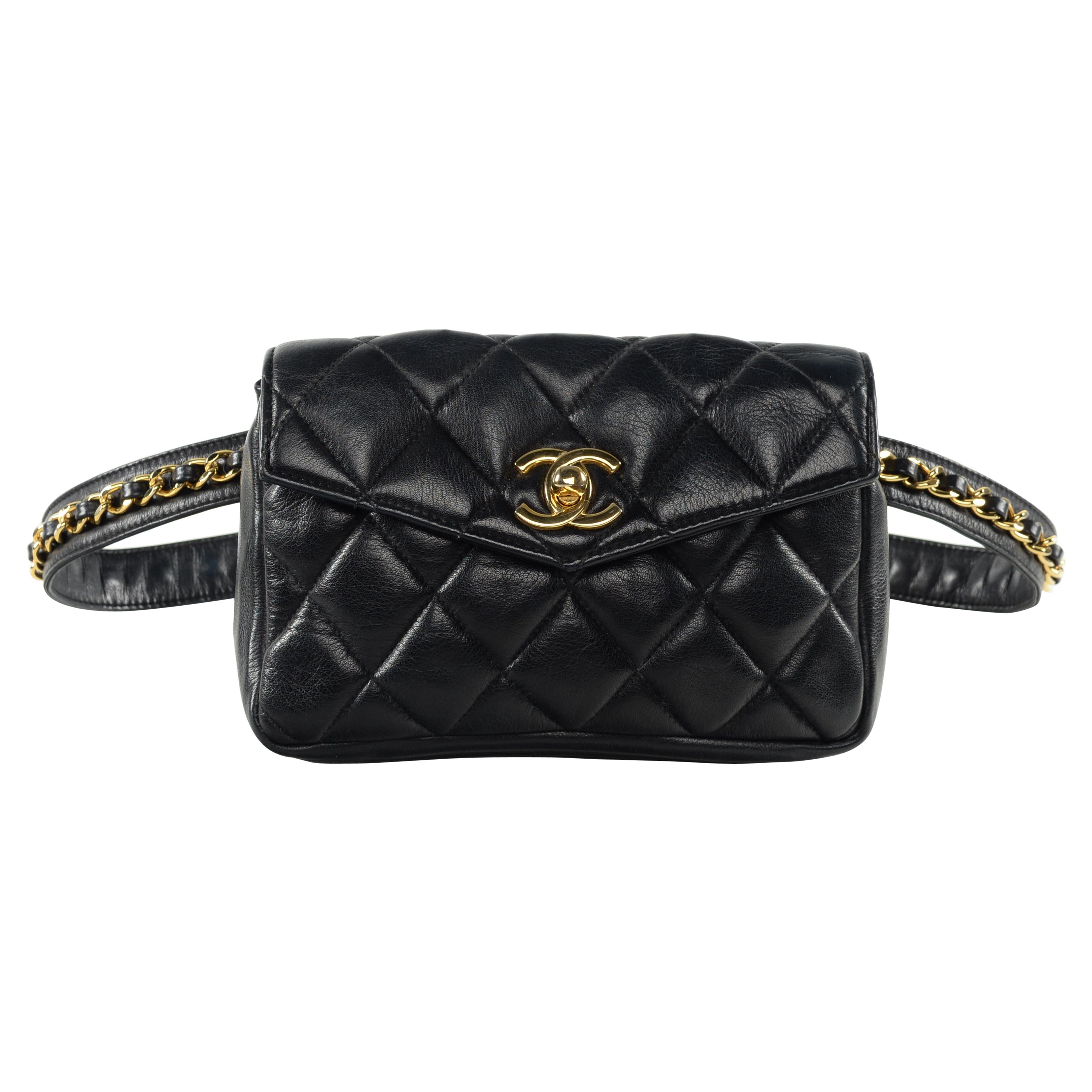 Chanel Belt Bag 80
s Quilted Lambskin Leather Size 85cm/ 34in