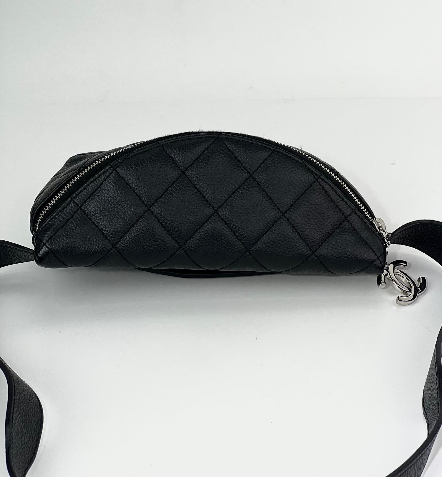CHANEL Belt Bag Grained Leather Quilted Waist BumBag 1