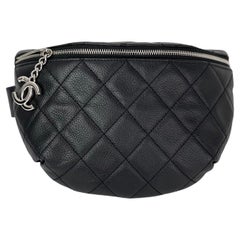 CHANEL Belt Bag Grained Leather Quilted Waist BumBag