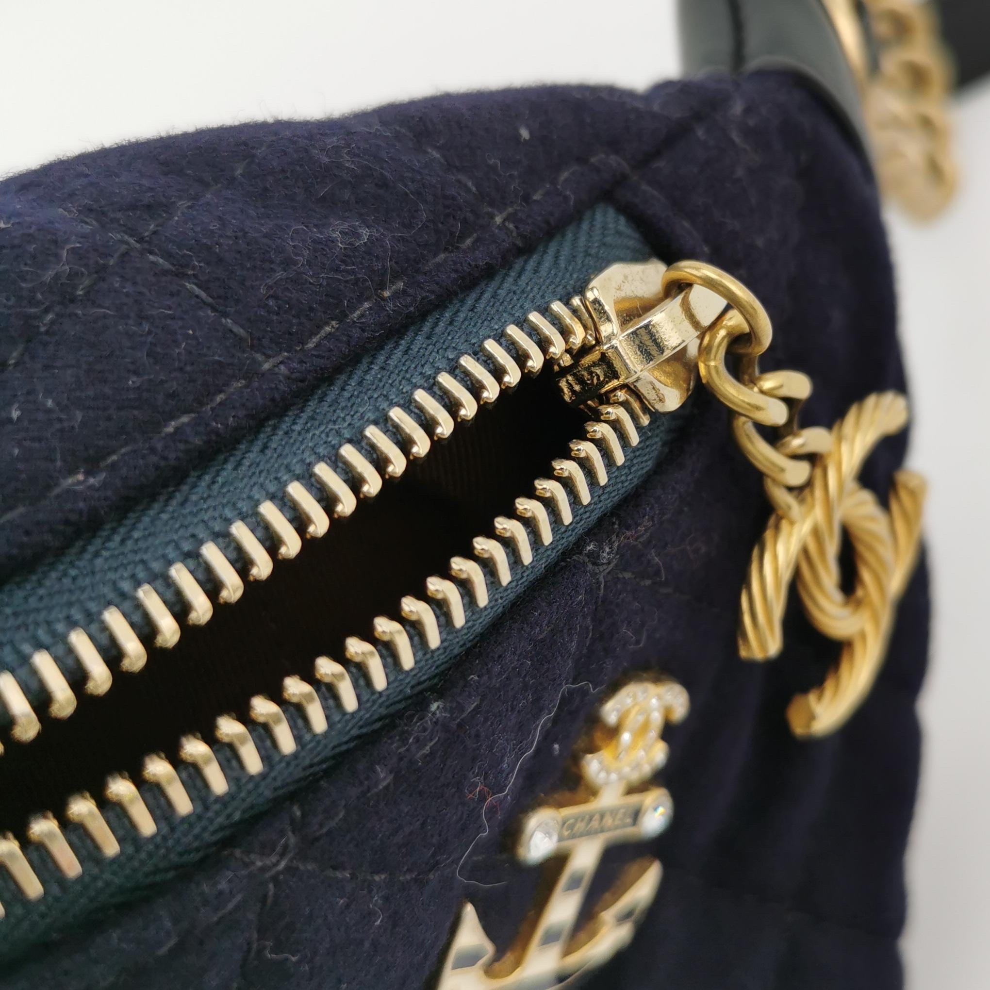 Chanel Belt Bag Métiers d'Art Paris-Hamburg 2018 Wool Nautical Charms For Sale 6