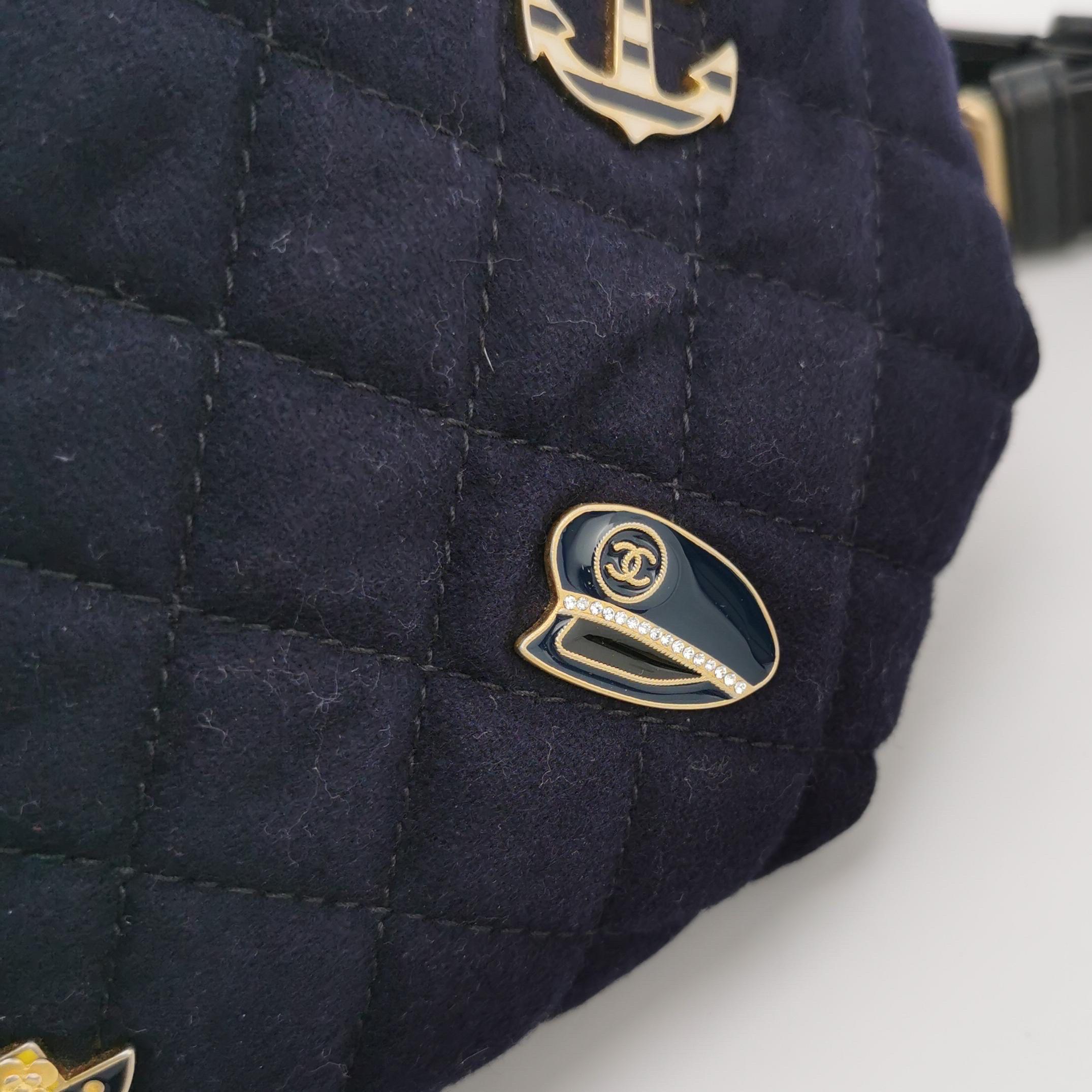 Chanel Belt Bag Métiers d'Art Paris-Hamburg 2018 Wool Nautical Charms For Sale 1